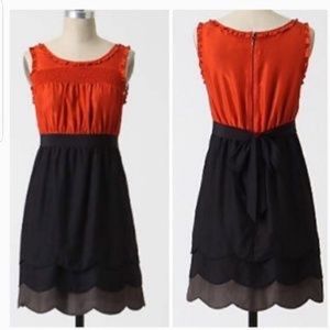 ANTHROPOLOGIE Maeve Horizon Line Silk Dress Size 4